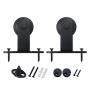SMARTSTANDARD Sliding Barn Door Hardware Hangers 2pcs (Black) (T Shape Hangers)