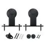 SMARTSTANDARD Sliding Barn Door Hardware Hangers 2pcs (Black) (T Shape Hangers)
