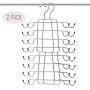 Giyazon Metal Space Saving Hangers Closet Organizer for Tank Tops,Cami,Bra,Bathing Suits,Belts,Ties,Handbag(2 Pack)