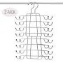 Giyazon Metal Space Saving Hangers Closet Organizer for Tank Tops,Cami,Bra,Bathing Suits,Belts,Ties,Handbag(2 Pack)