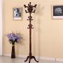 WZP Household Coat Rack Solid Wood Floor Bedroom Hanger Vertical European Clothes Rack Assembly Combination Hanger Simple Bedroom/Brown / Style1