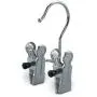 HANGERWORLD 18 Silver Metal Non-Slip Double Clip Accessory Coat Clothes Hangers Scarves Hats Gloves Boots HANGERWORLD 18 Silver Metal Non-Slip Double Clip Accessory Coat Clothes Hangers Scarves Hats Gloves Boots