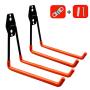 Heavy Duty Garage Hooks,Steel Ladder Hook for Garage Organization,Wall Mount Garage Hanger & Organizer (2)