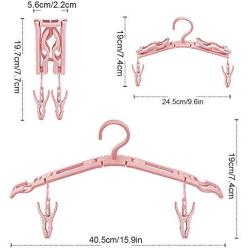 Od-sport Foldable Travel Hangers with Clips, Portable Folding Clothes Drying Rack