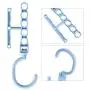 Plastic 5 Circle Multilayer Windproof Clothes Hanger Organizer Fixed Holder Storage Racks Buckle Hanger Anti-Slip Home Hanger 10pcs Random Color