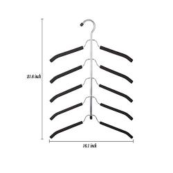 JOANNAS HOME Clothes Hangers Space Saving Shirt Hangers Closet Organizer Stacked Hangers 5 Layers Coats Suits Hanger (3 Pack)