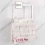 SUMNACON Modern Square Hand Towel Ring, Stainless Steel Towel Hanger Holder Organizer for Shower Bathroom Kitchen, Wall-Mounted Towel Rack/Bar with Hardwares, Silver