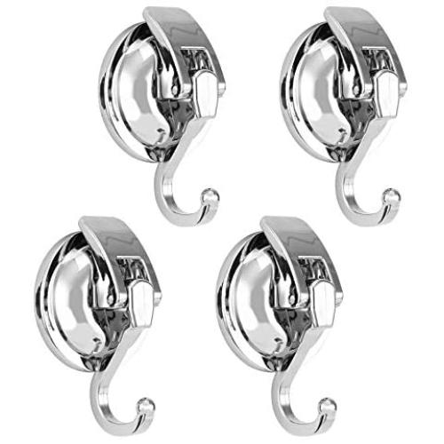 No Punching Heavy Duty Vacuum Suction Cup Hooks Powerful Suction Cup Hooks Wreath Hanger for Shower (4 Pack)