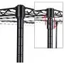 Hommoo Clothes Hanger Garment Rack Adjustable Metal Garment Rack Double Rod Rolling Closet Organizer Shelf with Lockable Wheels,Black