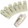 Tinfol Velvet Clips Pack of 60, Beige Velvet Hanger Clip - Clothes Hanger Clip, Strong Finger Flocked Clips Perfect for Use with Slim-line Clothes Velvet Hangers