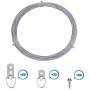 Picture Frame Hanging Wire Kit Stainless Steel Wire with 20 Pieces 2 Holes D-Ring Picture Hangers and 20 Pieces Single Hole D-Ring with Screws, Supports up to 75 Lbs (1.0 mm x 98 Feet)