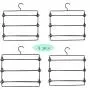 HJYPYJ Magic Hanger,Multi-Layer Storage Magical Hangers,Layer 6 Double-Sided Removable Trouser Hangers,Space-Saving Organizer Hangers, Durable/Black / 33x35cm HJYPYJ Magic Hanger,Multi-Layer Storage Magical Hangers,Layer 6 Double-Sided Removable Trouser Hangers,Space-Saving Organizer Hangers, Durable/Black / 33x35cm