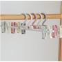 10pcs Random Color Multifunction Anti-Slip Clothes Hanger with Clips Hooks Pants Drying Rack Clothes Storage Holder Organizer