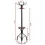 Vintage Metal Coat Hat Tree Stand Clothes Hanger