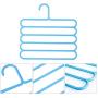 5 Layers Non-Slip Multifunctional Clothes Hangers 10PC Random Color Pants Storage Hangers Cloth Rack Multilayer Storage Scarf Tie Rack Hanger
