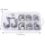 UCEC 150pcs/box Circle Hooks 2X Strong Customized Offset Sport Circle Hooks Black High Carbon Steel Octopus Fishing Hooks - Size:#1 1/0 2/0 3/0 4/0 5/0 6/0 8/0