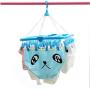 2pcs Random Color 32 Clips Folding Clothes Hanger Dryer Windproof Socks Underwear Drying Rack Children