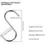 S Hooks Small, 24 Packs, Stainless Steel S Shaped Hooks for Hanging Pan/Pots/Clothes/Towels, S Shower Curtain Hooks for Hanging Plants Outdoors(Silver, 3.5''/9CM, Weight: 17g Each, Diameter: 4.2MM)