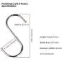 S Hooks Small, 24 Packs, Stainless Steel S Shaped Hooks for Hanging Pan/Pots/Clothes/Towels, S Shower Curtain Hooks for Hanging Plants Outdoors(Silver, 3.5''/9CM, Weight: 17g Each, Diameter: 4.2MM) S Hooks Small, 24 Packs, Stainless Steel S Shaped Hooks for Hanging Pan/Pots/Clothes/Towels, S Shower Curtain Hooks for Hanging Plants Outdoors(Silver, 3.5''/9CM, Weight: 17g Each, Diameter: 4.2MM)