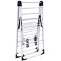 HomeTech 3 Tier Foldable Drying Rack Laundry Wing Shape | Free Standing Large Portable Heavy Duty Folding Clothes Dryer Hanger Storage Organizer Shoes Kitchen Shirt Indoor Outdoor Mat Garment