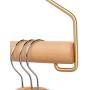 Oureong Wall Hook Coat Rack Shelf Wall-Mounted Bamboo Wooden Hook for Hallway Bathroom Living Room Bedroom Wall Mounted Clothes Scarf Hat Storage Hanger (Color : Wood Primary Color)