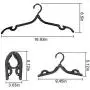 KINJOEK 20 Packs Black Travel Hangers, Portable Folding Travel Hangers Lightweight Plastic Sturdy Clothes Hangers Drying Rack for Travel, Baby