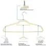 100 PCS Beige Velvet Hanger Bar Wardrobe Storage Clothes Suit Winter Coats Jackets Contoured Shoulder for Accessories