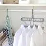 Dxpow 9 Holes Practical Clothes Hanger Magic Hook Hanger Durable Clothes Rack Closet Organizer Space Saver (Orange)