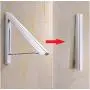 2pcs Space Aluminum Invisible Hanger Mounted on The Wall of Retractable Foldable Aluminum Clothes Hangers for Clothes