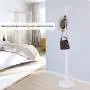 TOPINCN Solid Wooden Coat Rack Entryway Hall Bedroom Stand Tree Rack for Clothes Hat Handbag Jacket Scarf Hanger 8 Hook Easy to Assemble (White)