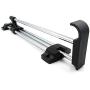 OUNONA Stainless Steel Retractable Closet Pull Out Rod Wardrobe Clothes Hanger Rail Towel Coat Racks Closet Rod Silver,250mm
