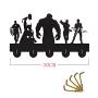 Superheros Wall Hanger Wall Hook Key Holder Wall Art with 5 Metal Hooks Decorative Key Cabinet/Childrens Room Decor