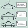 Trgowaul Velvet Hangers Clips, 20 pc Pants Hangers Velvet Clips, Strong Finger Clips Perfect for Thin Velvet Hangers (Modern Gray)
