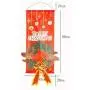 STOBOK Christmas Hanging Decoration Xmas Tree Wreath Ornament Cloth Outdoor Indoor Merry Christmas Door Hanger Porch Sign Holiday Party Supplies (Random Style)