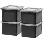 IRIS USA, Inc. FB-21EE Letter and Legal Size File Box, Medium, Black, 4 Pack IRIS USA, Inc. FB-21EE Letter and Legal Size File Box, Medium, Black, 4 Pack