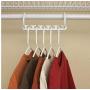 10pcs 5 Hole Magic Hanger Space Saving Hanger Plastic Cloth Hanger Hook Organizer Wardrobe Save Practical Hook Closet Organizer Tool