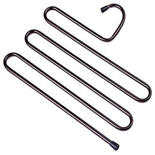 YYGIFT Practical Trouser Pants Hangers Rack Space Saver for Hanging Tie Trousers Pants Scarf Jeans Bronze