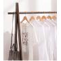 QPSGB Simple Fashion Solid Wood Coat Rack, Floor Hanger Bedroom Creative Clothes Rack, Home Hanger Simple Living Room Wooden Coat Rack (Color : Wood, Size : Double Layer)