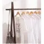 QPSGB Simple Fashion Solid Wood Coat Rack, Floor Hanger Bedroom Creative Clothes Rack, Home Hanger Simple Living Room Wooden Coat Rack (Color : Wood, Size : Double Layer)
