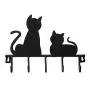 SODIAL(R)Fashion Black cat design Metal Iron Wall Door Mounted Rustic Clothes Coat hat key hanging Decorative Wall Hooks Robe Hanger