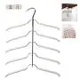 HJYPYJ Magic Hanger,Five Storage Multifunction Magical Hangers,Household Stainless Steel + Sponge Hanger,Space-Saving Organizer Hangers, Strong Bearing Capacity/White / 5 pcs HJYPYJ Magic Hanger,Five Storage Multifunction Magical Hangers,Household Stainless Steel + Sponge Hanger,Space-Saving Organizer Hangers, Strong Bearing Capacity/White / 5 pcs