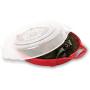 Homz Holiday Wreath Plastic Storage Box, Up to 24", Red With Clear Lid (Pack of 1)