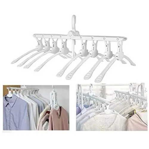 PENGKE White Magic Hangers Space Saving Clothes Hangers Organizer Smart Closet Space Saver with Sturdy Plastic for Heavy Clothes PENGKE White Magic Hangers Space Saving Clothes Hangers Organizer Smart Closet Space Saver with Sturdy Plastic for Heavy Clothes