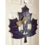 Monogram Leaf Door Hanger - Fall Leaf Door Hanger - Autumn Leaf Initial Wreath - Fall Door Hanger - Maple Leaf Wreath - Fall Decor