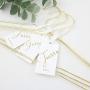 Wedding Dress Hangers - Set of 3 Gold Metal Bridal Hangers - Personalized Gift Tag and Hanger, Robe Hanger, Bridal Hanger, Dress Hanger,Bridesmaid Hanger - H-CH02G