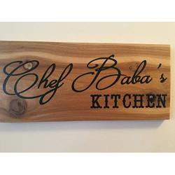 Personalized Kitchen Sign, Reclaimed Cedar 12x5 with Hanger, Rustic Country Elegant Wood Sign, Unique Gift, Housewarming Gift, Anniversary Gift, Birthday Gift, Wedding Gift, Kitchen Decor, Home Decor