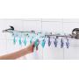 Lyjo Clothes Hanger with Plastic Clips. Portable Clothes Drying Rack, Ideal for Small Garments.Percha para ropa con Clips plásticos. Gancho portátil con pinzas Ideal para el secado de las prendas.