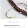 ZFF Household Solid Wood Brass Hangers Seamless Suit Clothes Support Round Head Clothes Rack