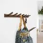GGYDD Modern Wall Mounted Coat Rack, Wood Entryway Hanger Hook Rack with Strong Adhesiveness for Hats,Jacket,Clothes,Towels-Black 30cm(12inch)