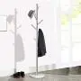 Jolitac Metal Coat Rack Stand Satin Steel Finish Stable Marble Base, High-Grade with Hooks Metal Tree Hat & Coat Hanger Floor Free Standing Wall Bedroom Easy Assembly (Satin Steel) Jolitac Metal Coat Rack Stand Satin Steel Finish Stable Marble Base, High-Grade with Hooks Metal Tree Hat & Coat Hanger Floor Free Standing Wall Bedroom Easy Assembly (Satin Steel)
